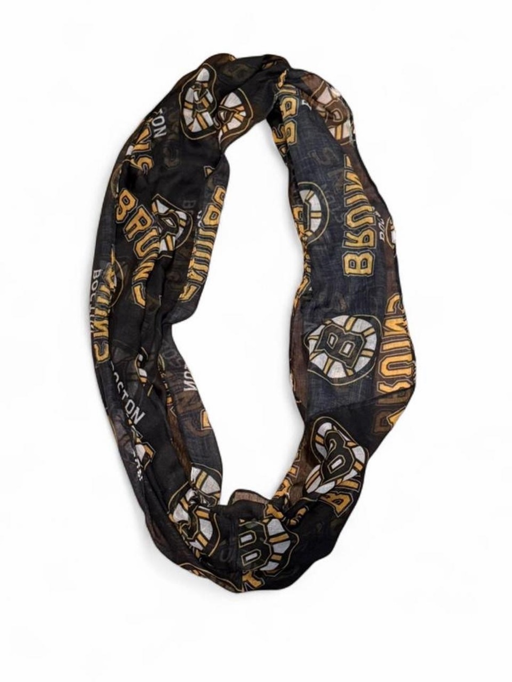 Boston Bruins Black & Gold Infinity Scarf - Team Logo Loop